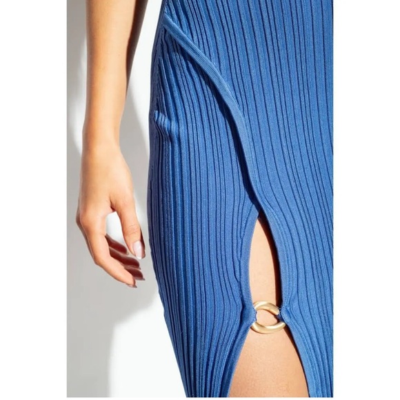 CULT GAIA Gracie One-shoulder Knit Dress In Blue Size XS - Picture 7 of 13